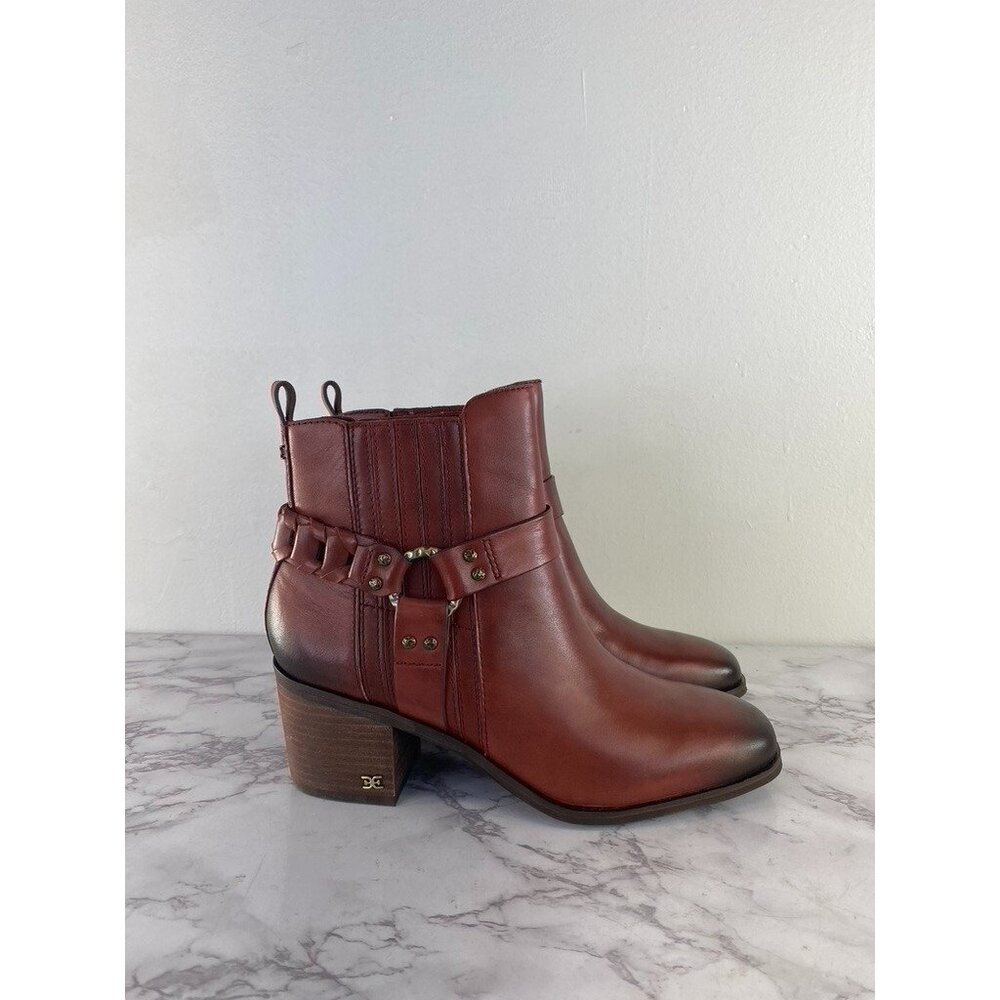 Sam Edelman Women's Dalma Red Ankle Boots Shoes SZ 7 Medium